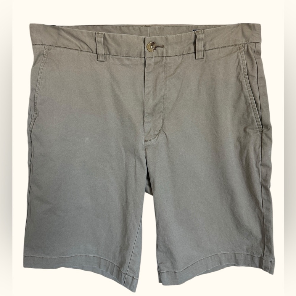 Vineyard Vines Shep & Ian Casual Breaker Shorts Men’s 32 Khaki Chino Cotton